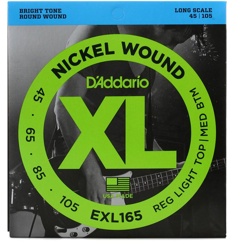 D'Addario EXL165 Light Top/Medium Buttom Long Scale Bass Guitar Strings